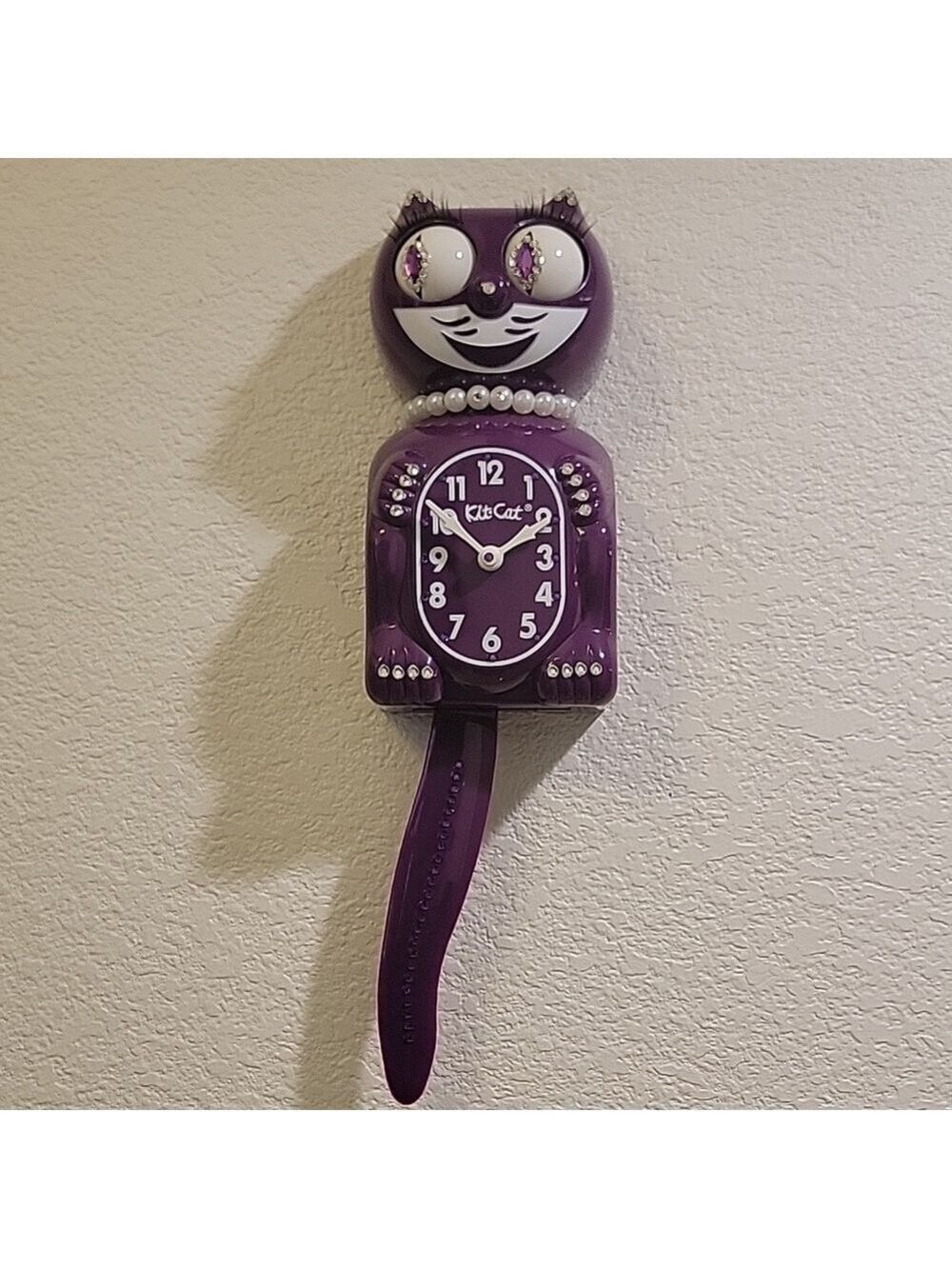 Jeweled Boysenberry Lady Kit-Cat Klock clock SUPER RARE - Picture 2 of 6